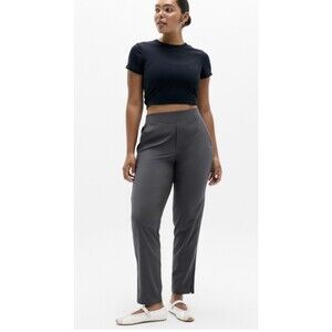 Athleta Brooklyn Ankle Pants Women 16 Black Tapered Stretch Travel Excellent